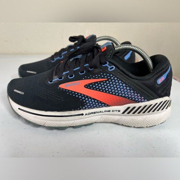 Brooks Adrenaline GTS 22 Black Purple Coral Women’s Sneakers Size 8.5 - Picture 6 of 10